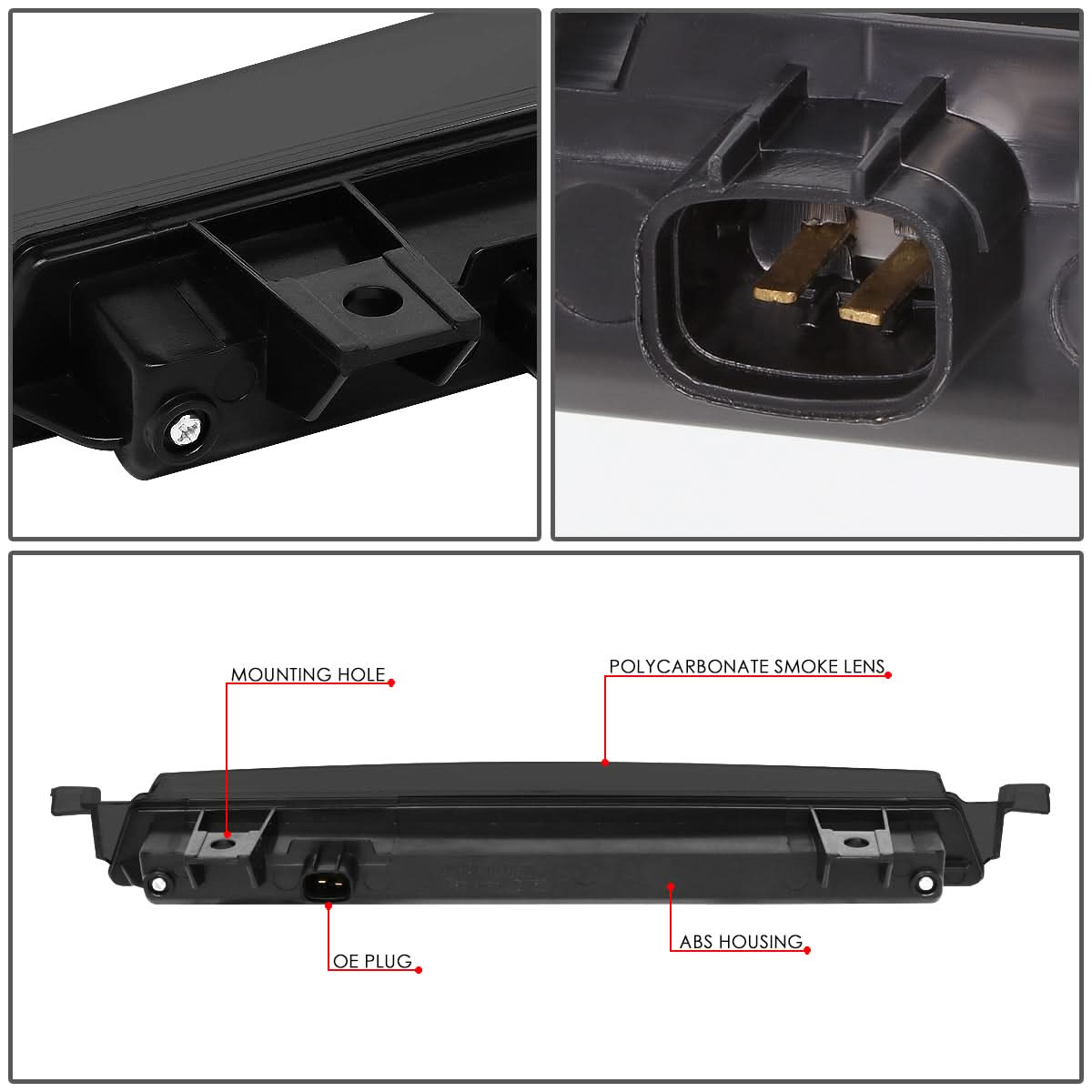 09-17 Chevrolet Traverse / 09-12 GMC Acadia LED 3rd Brake Light - Black/Smoke