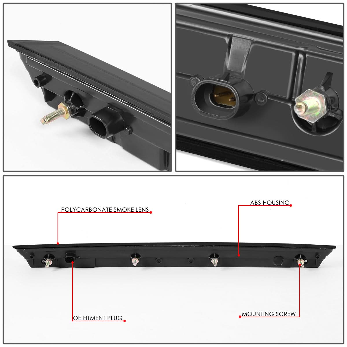 15-20 Chevrolet Tahoe Suburban 3D Style LED Third Brake Light Black