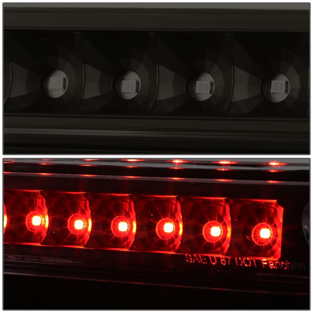 94-97 Honda Passport / 93-97 Isuzu Rodeo LED 3rd Brake Light Black Smoke