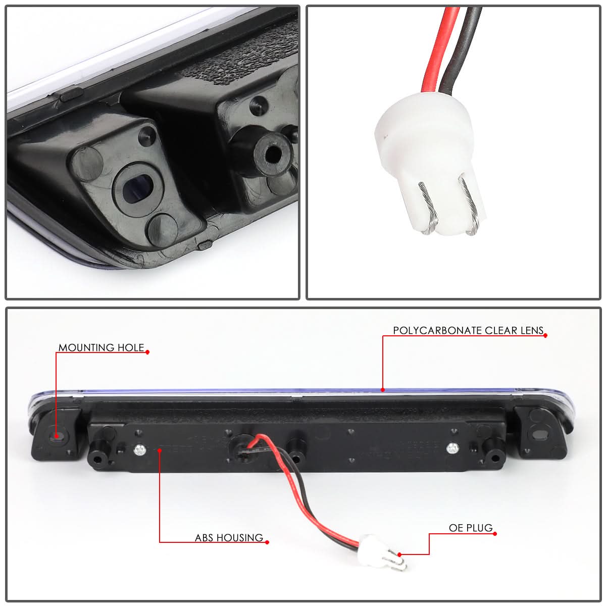 06-14 Honda Ridgeline LED 3rd Brake Light - Black