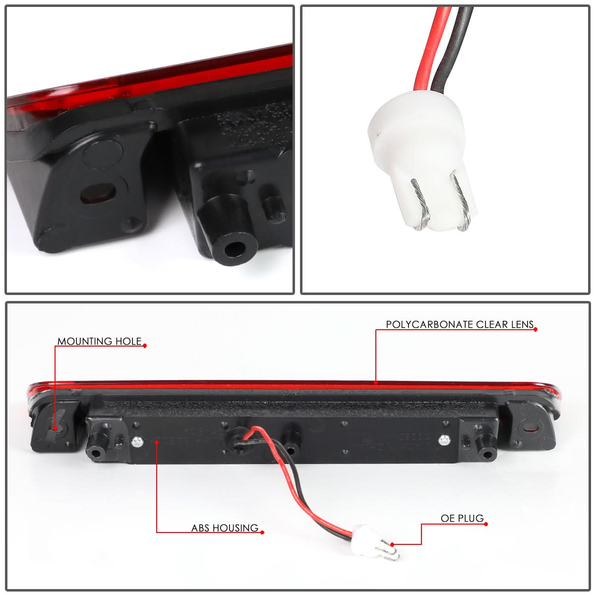 2006-2014 Honda Ridgeline LED Third Brake Light Red
