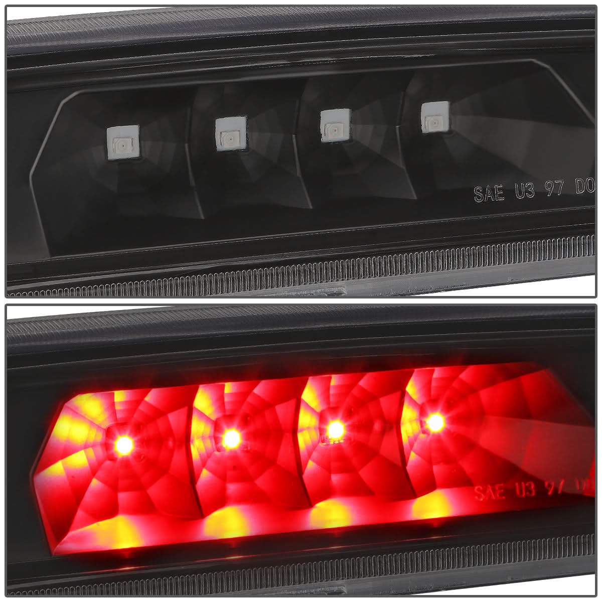 1997-2001 Jeep Cherokee LED 3rd Brake Light - Black/Smoke