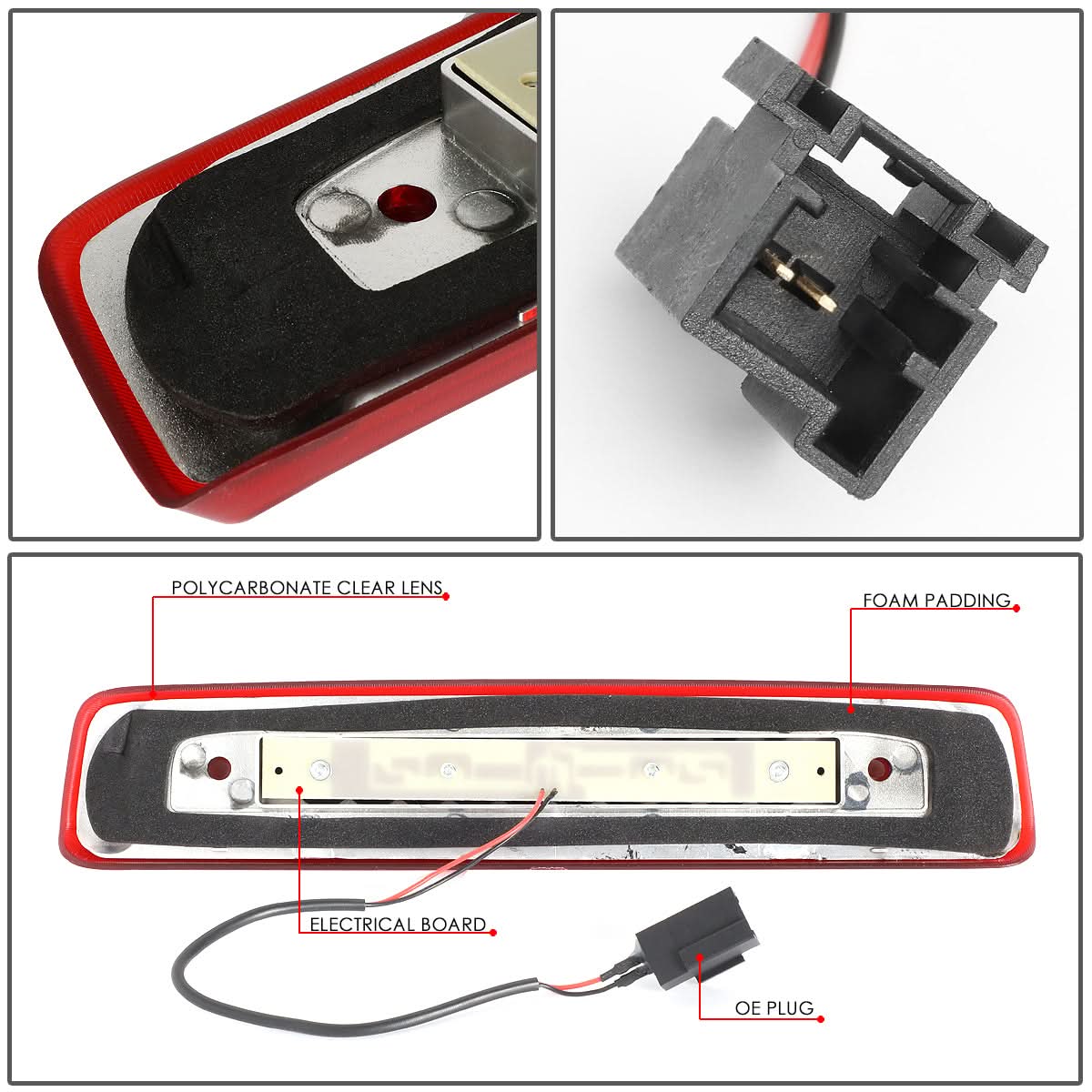 2006-2010 Jeep Commander LED 3rd Brake Light - Red