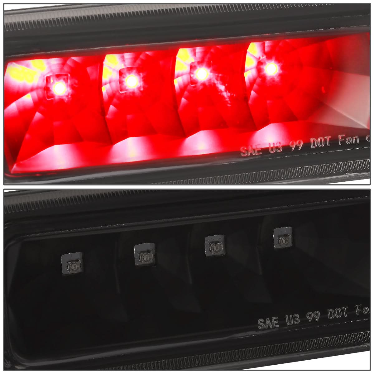 99-04 Jeep Grand Cherokee LED 3rd Brake Light - Black/Smoke