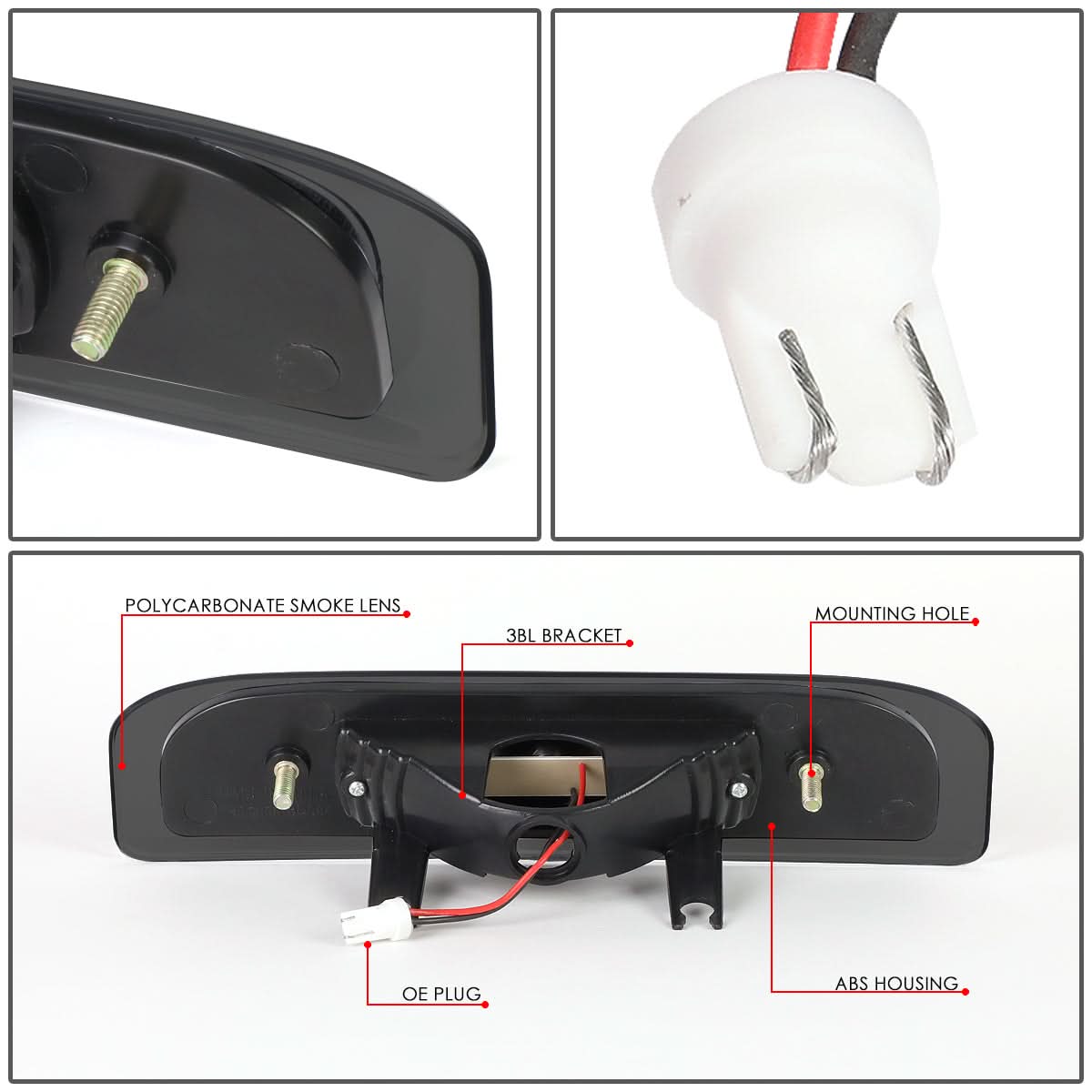 09-14 Nissan Cube LED 3rd Brake Light - Black Smoke