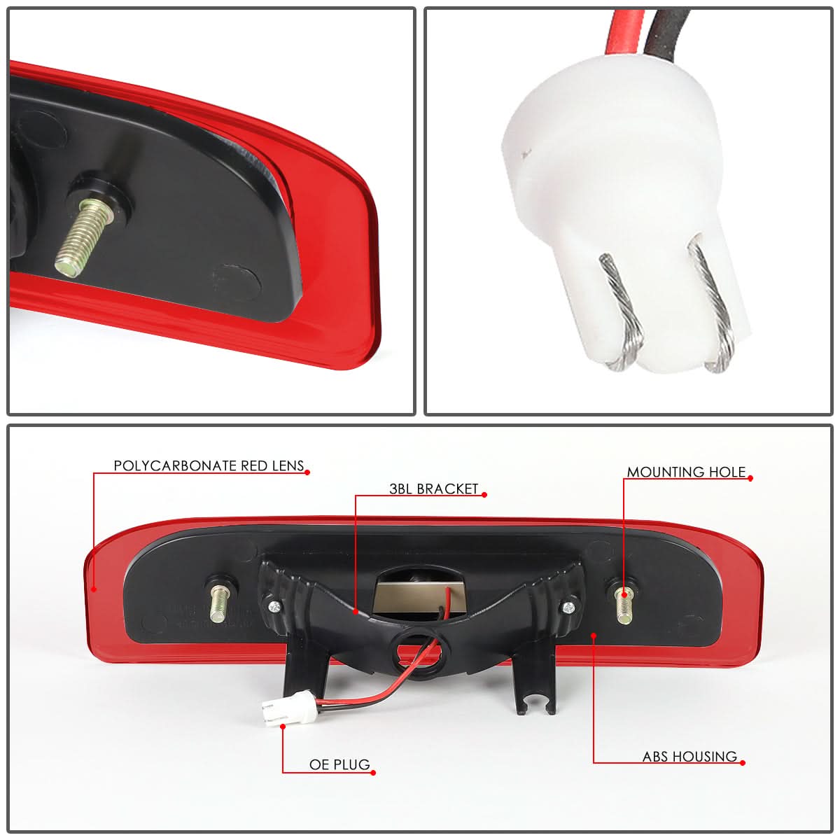 2009-2014 Nissan Cube LED 3rd Brake Light - Red