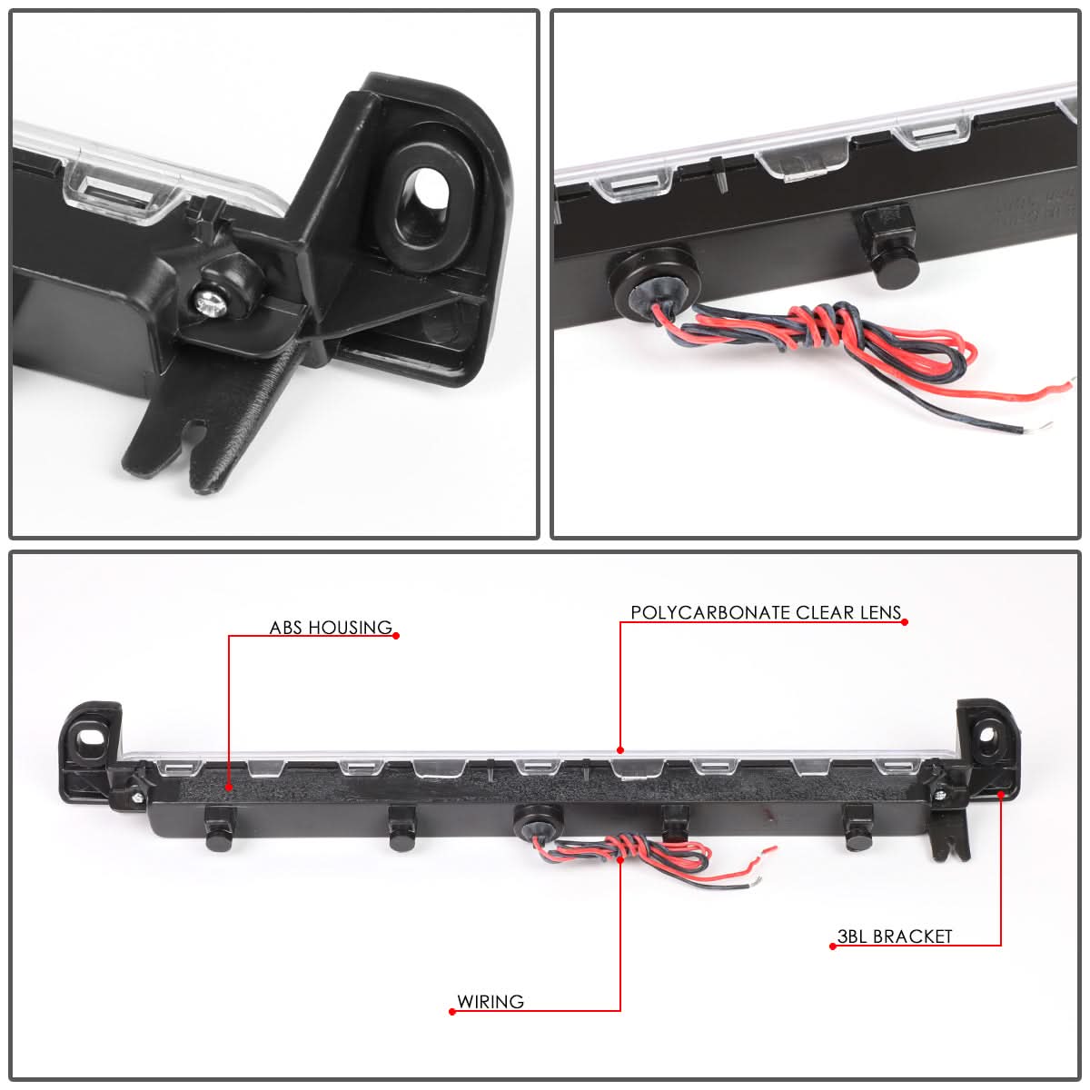 01-04 Nissan Pathfinder / 01-03 Infiniti QX4 LED 3rd Brake Light - Black