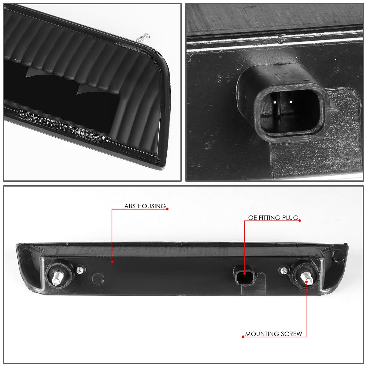 2014-2019 Nissan Rogue LED Third Brake Light - Black