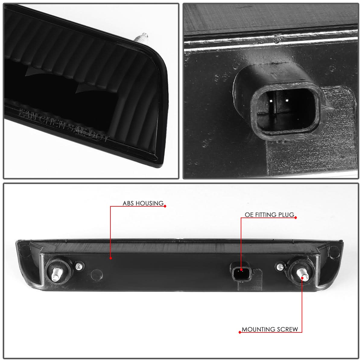 2014-2019 Nissan Rogue LED Third Brake Light - Black Smoke