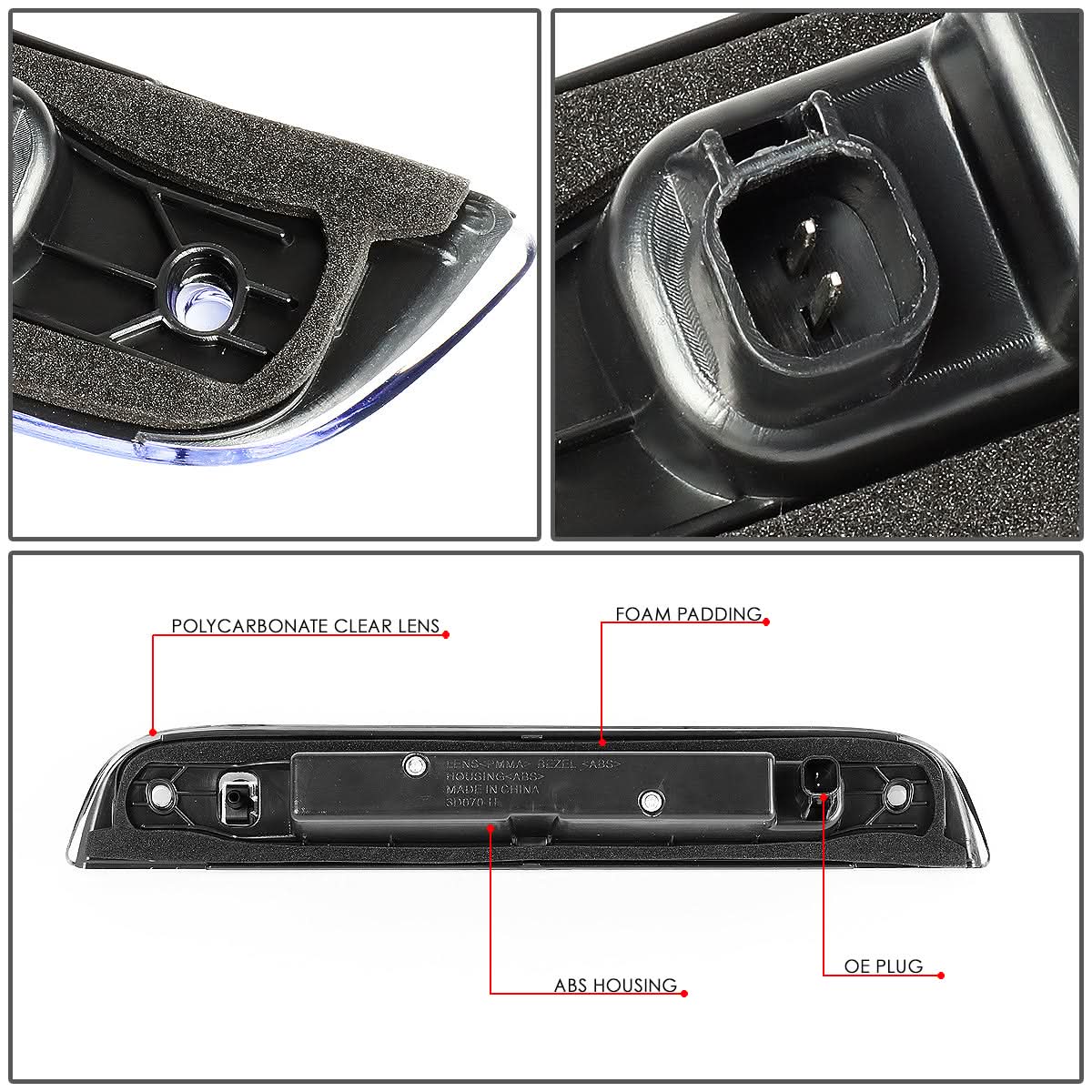 2007-2017 Jeep Patriot LED 3rd Brake Light - Black
