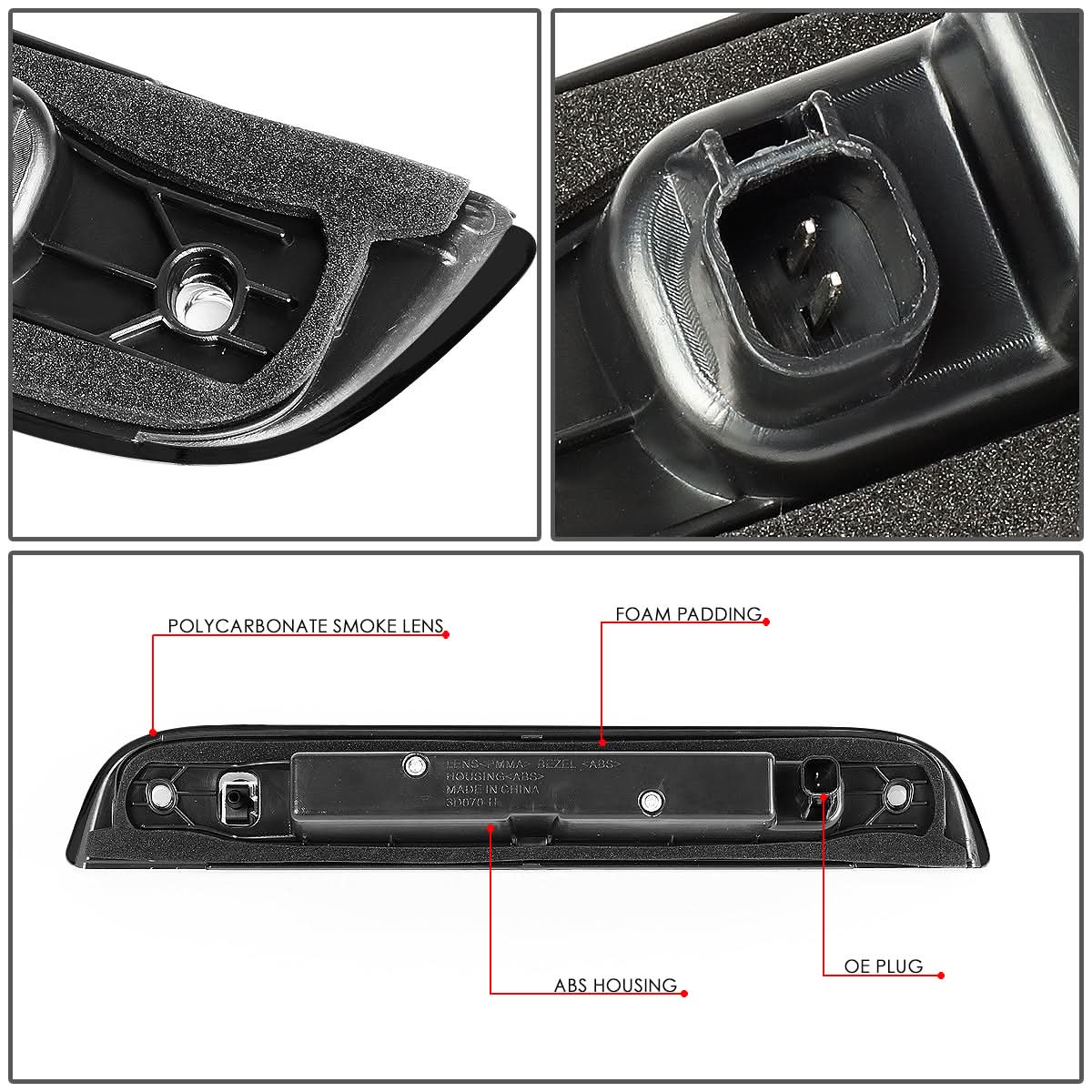 07-17 Jeep Patriot LED 3rd Brake Light - Black/Smoke