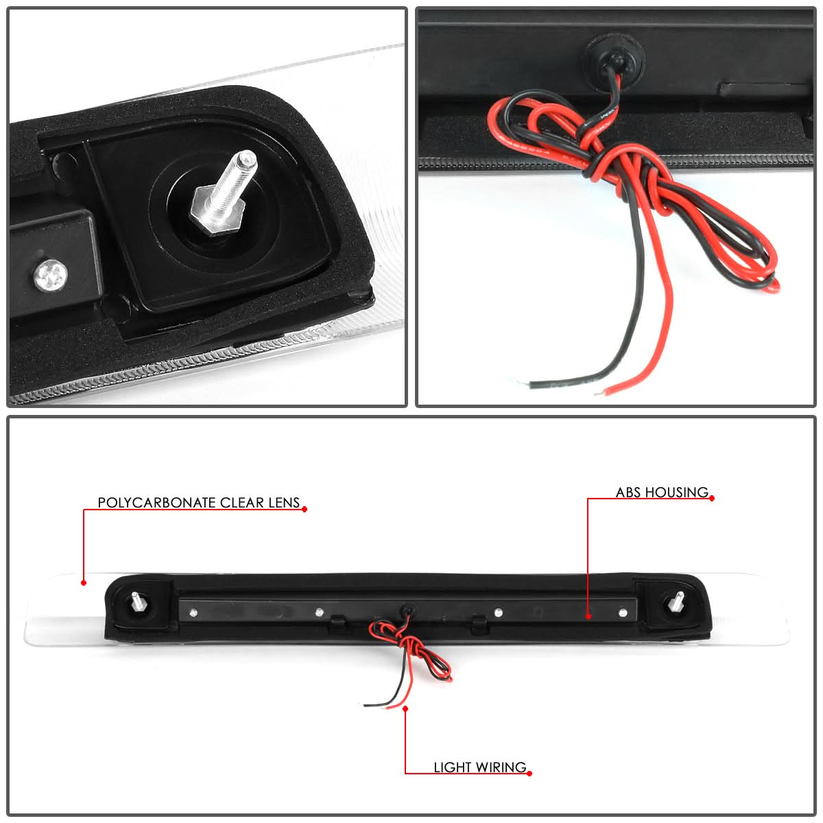 98-07 Toyota Land Cruiser Third Brake Light LED Black