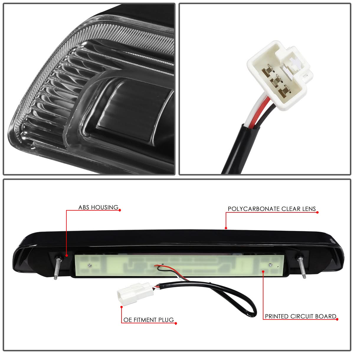 07-18 Toyota Tundra 3D LED Third Brake Light - Black