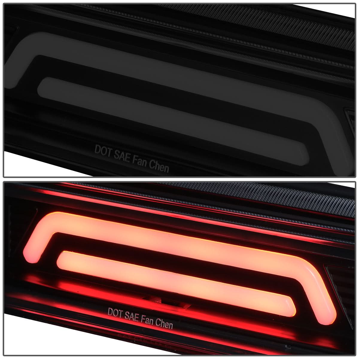 07-18 Toyota Tundra 3D LED Third Brake Light Black Smoke