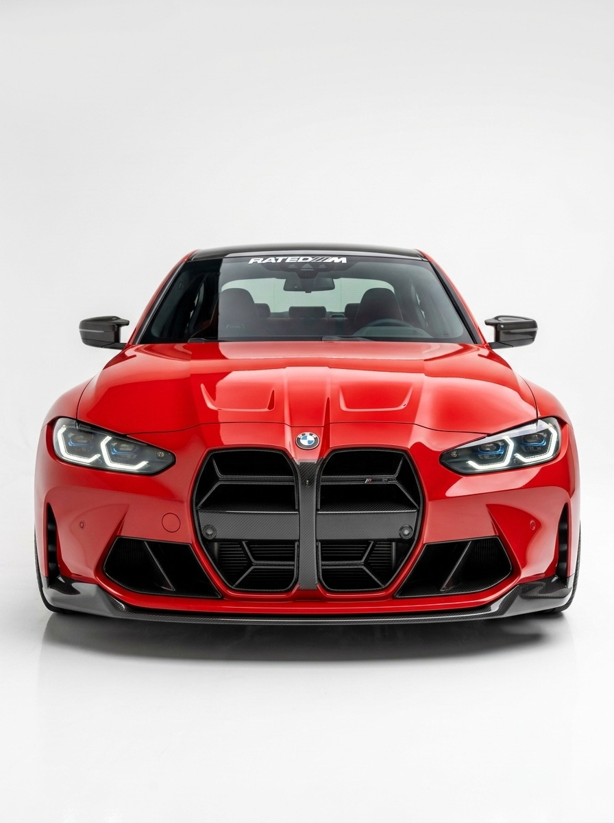 BMW 3 Series M3 G80 M4 G82 CSL Style Carbon Fiber Front Grille (2021 - 2023)