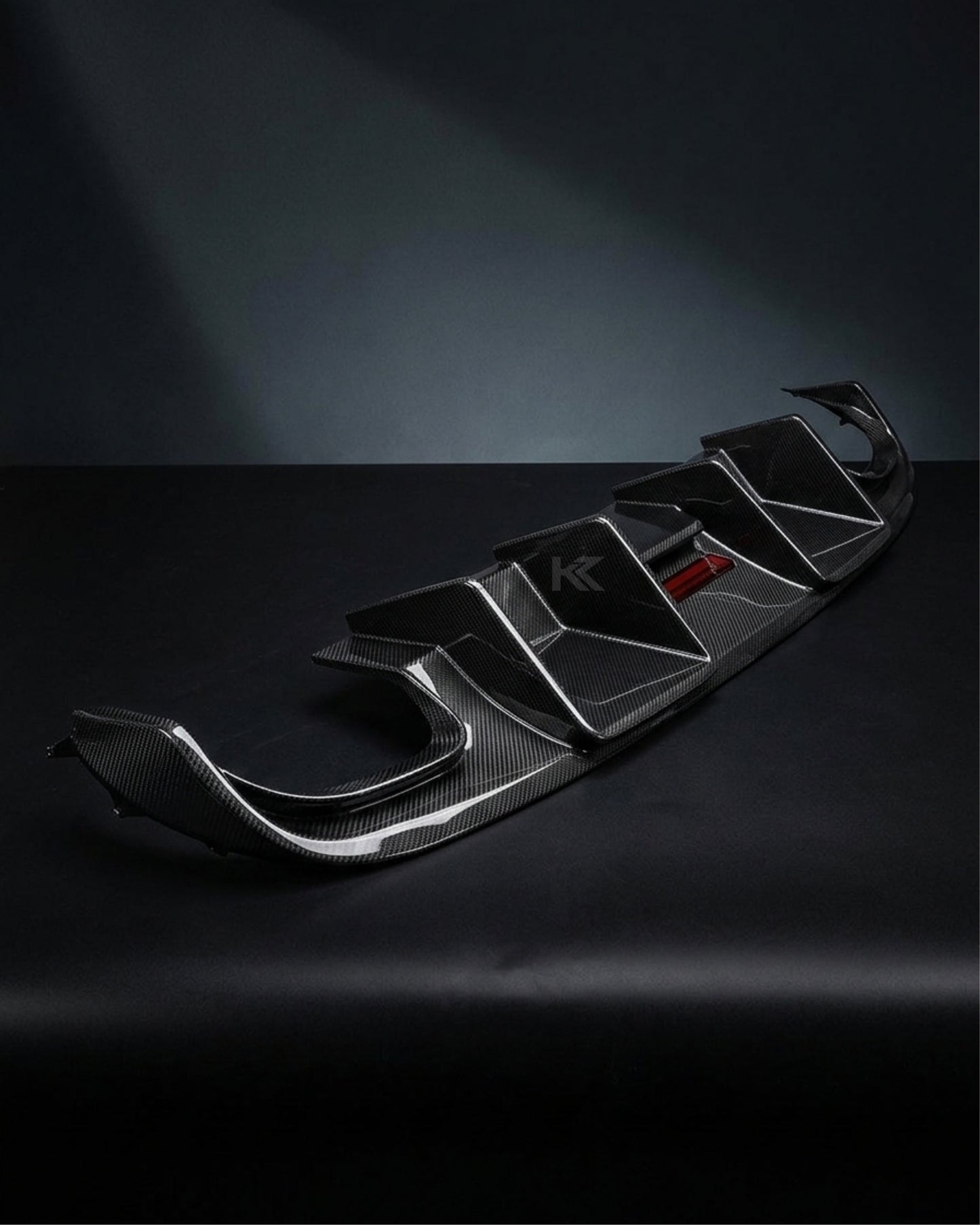 2008–2012 Audi A4 S-Line / S4 B8 Sedan Rear Bumper Lip with Integrated Brake Light – Carbon Fiber