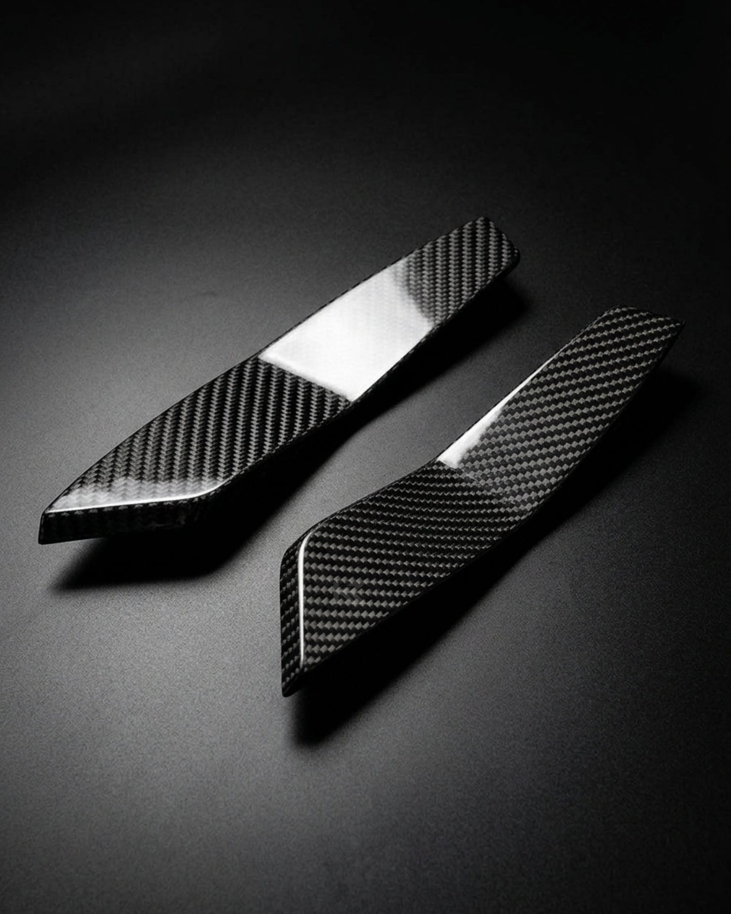 2020–2021 Audi RS7 C8 Sportback ABT Style Front Bumper Canards – Dry Carbon Fiber