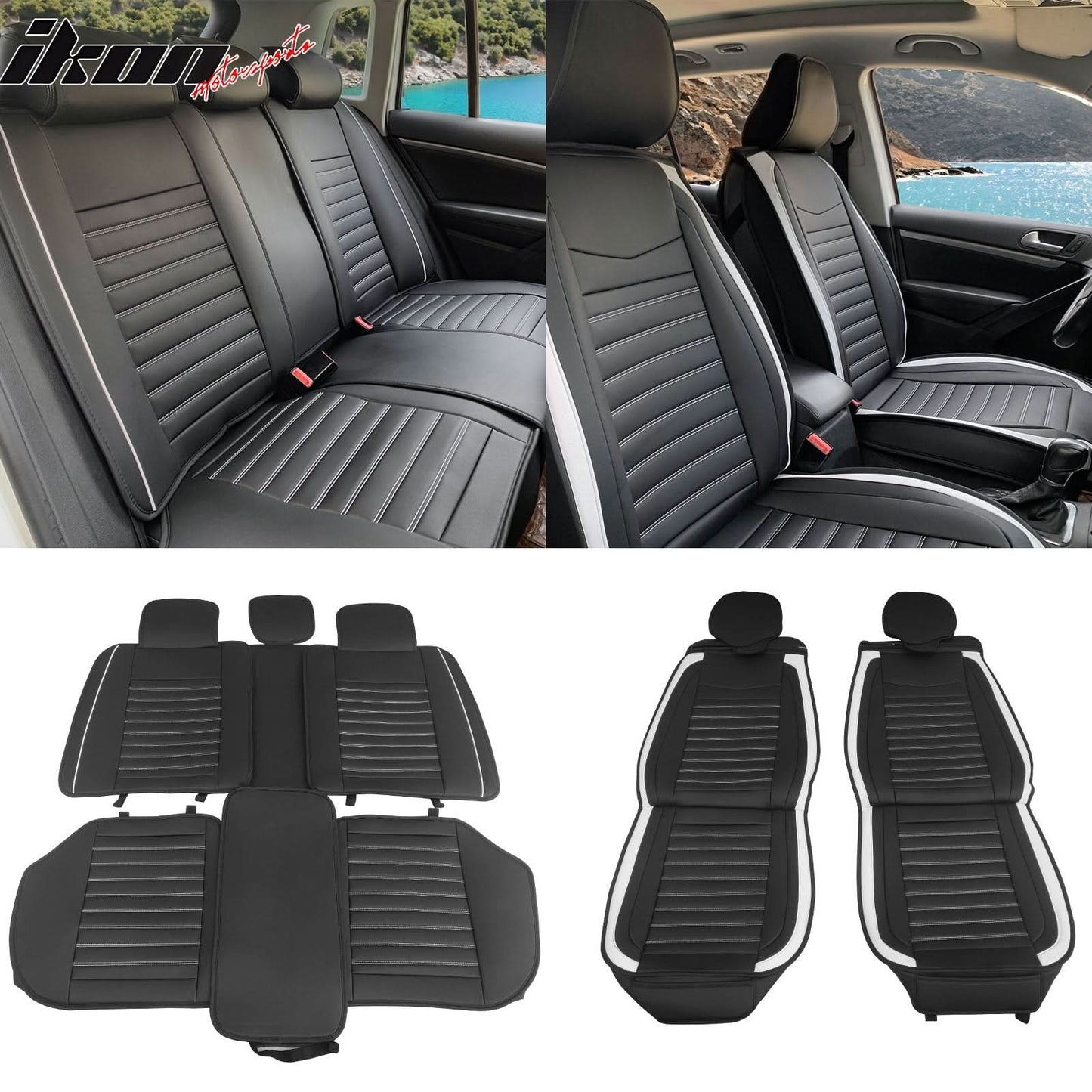 Universal Car Seat Covers Cushion Protecots PU Leather - 02 Style