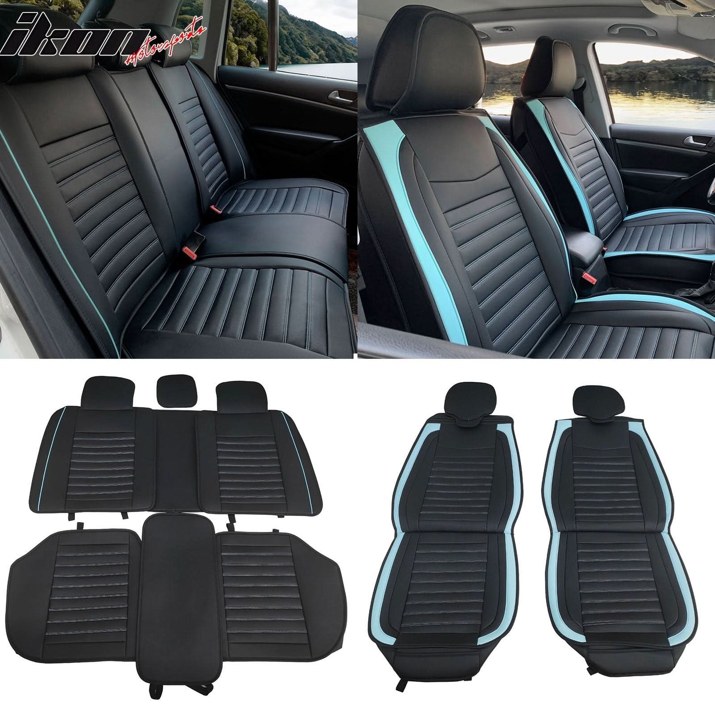 Universal Car Seat Covers Cushion Protecots PU Leather - 02 Style
