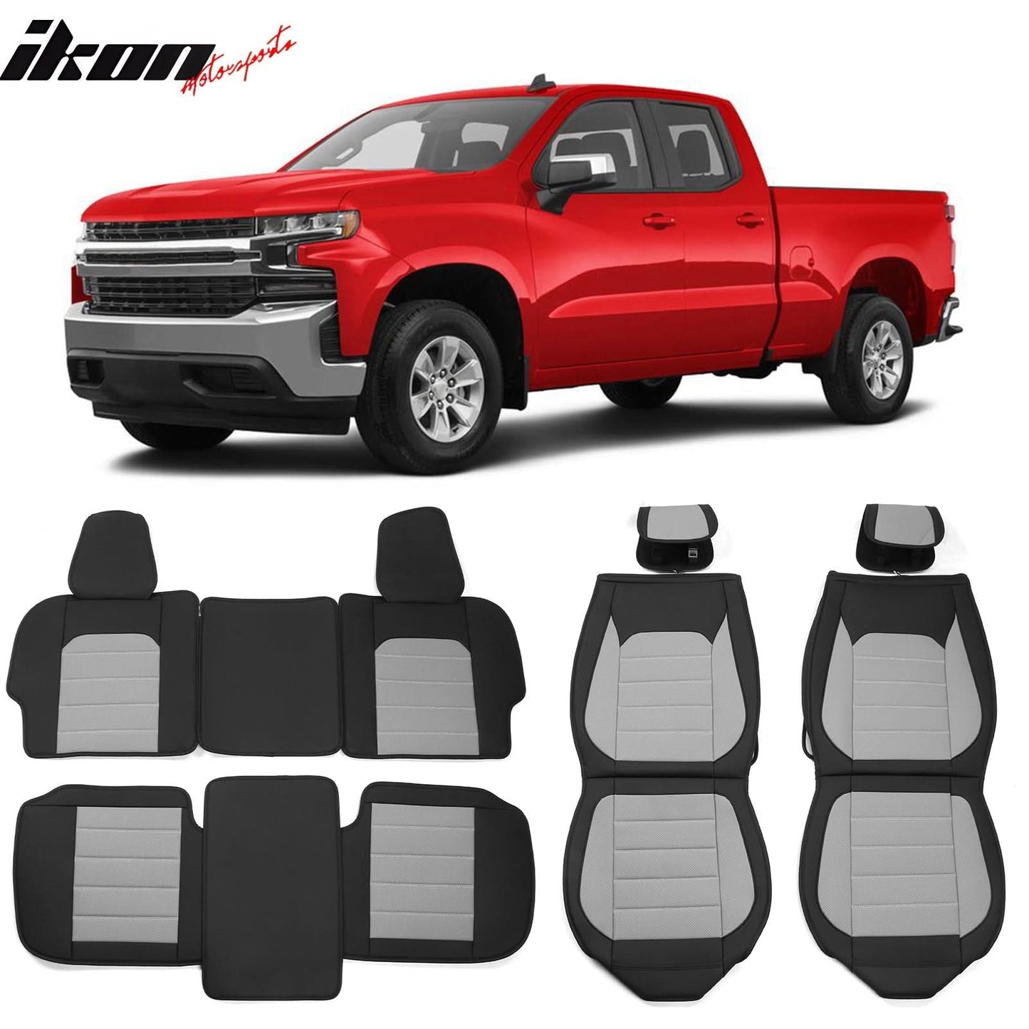 2007-2023 Silverado 1500/2500HD/3500HD Car Seat Covers w/ Pocket