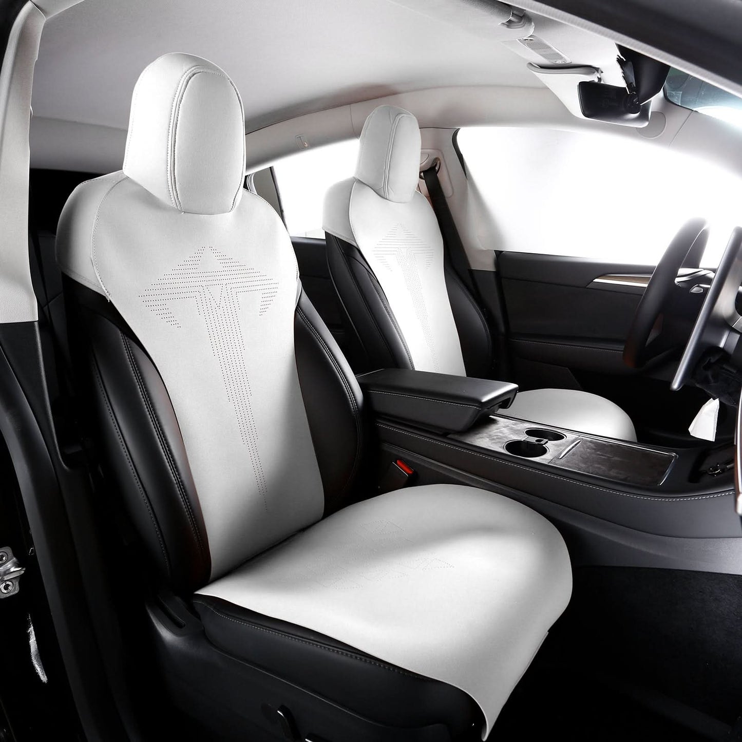 2017-2023 Tesla Model 3 Seat Covers Cushions V1 Suede Leather