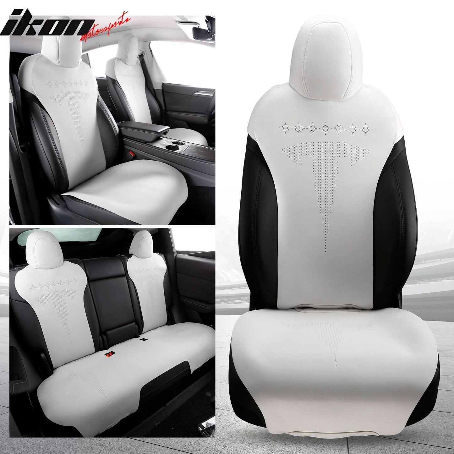 2017-2023 Tesla Model 3 Seat Covers Cushions V2 Suede Leather