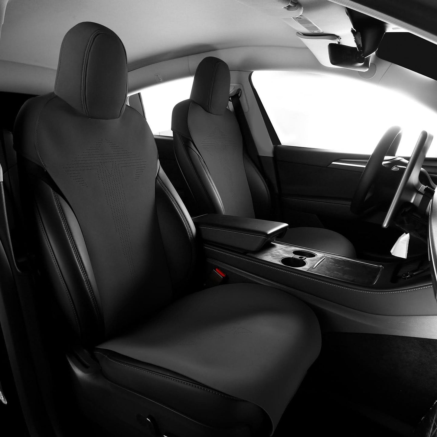 2017-2023 Tesla Model 3 Seat Covers Cushions V1 Suede Leather