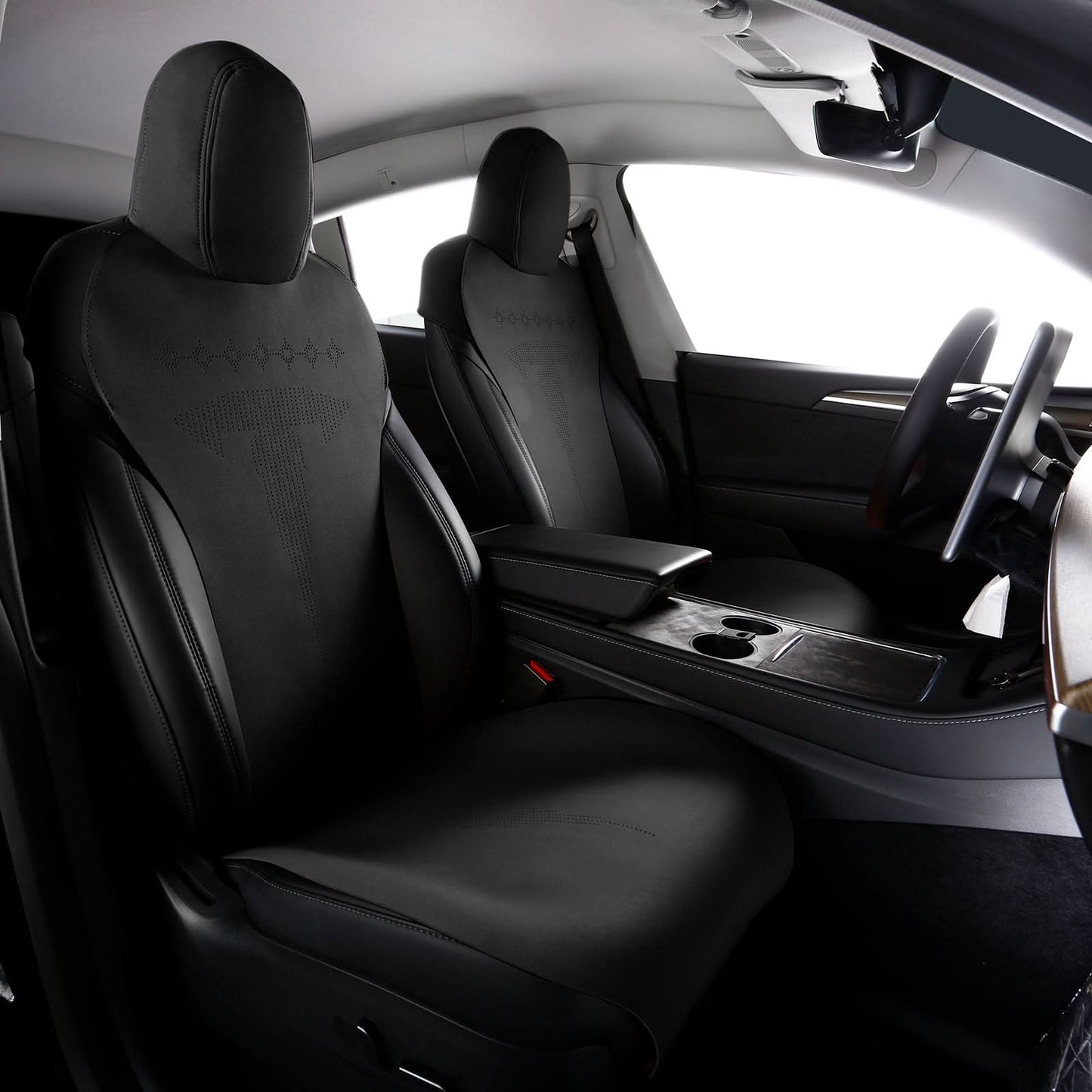 2017-2023 Tesla Model 3 Seat Covers Cushions V2 Suede Leather