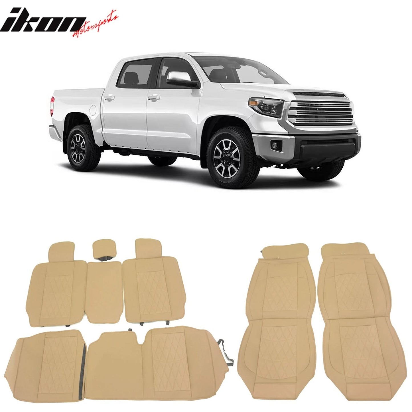 2008-2023 Toyota Tundra Pickup 5-Seat Seat Covers PU Leather