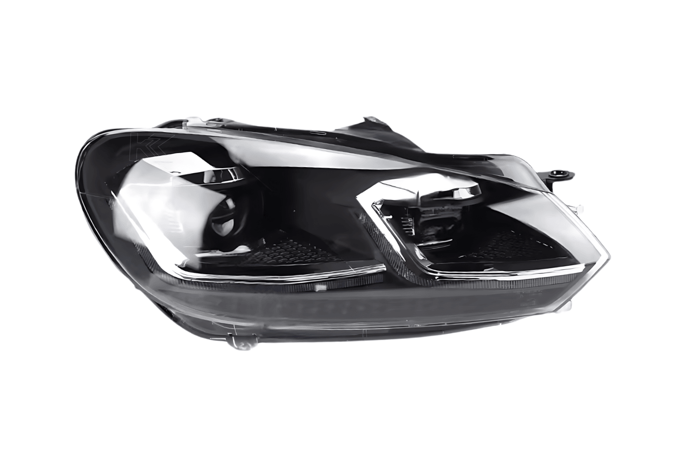 Volkswagen Golf MK6 Red, Silver, and Black Projector with Dynamic Signal LED Headlights (2009 - 2013)
