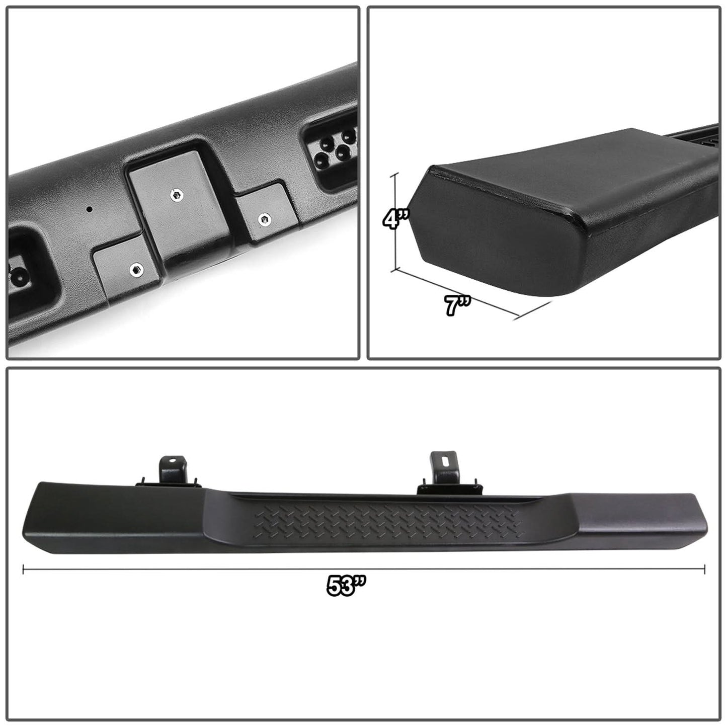 07-16 Jeep Wrangler 2 Door Factory Style Nerf Bar Step Bar Black