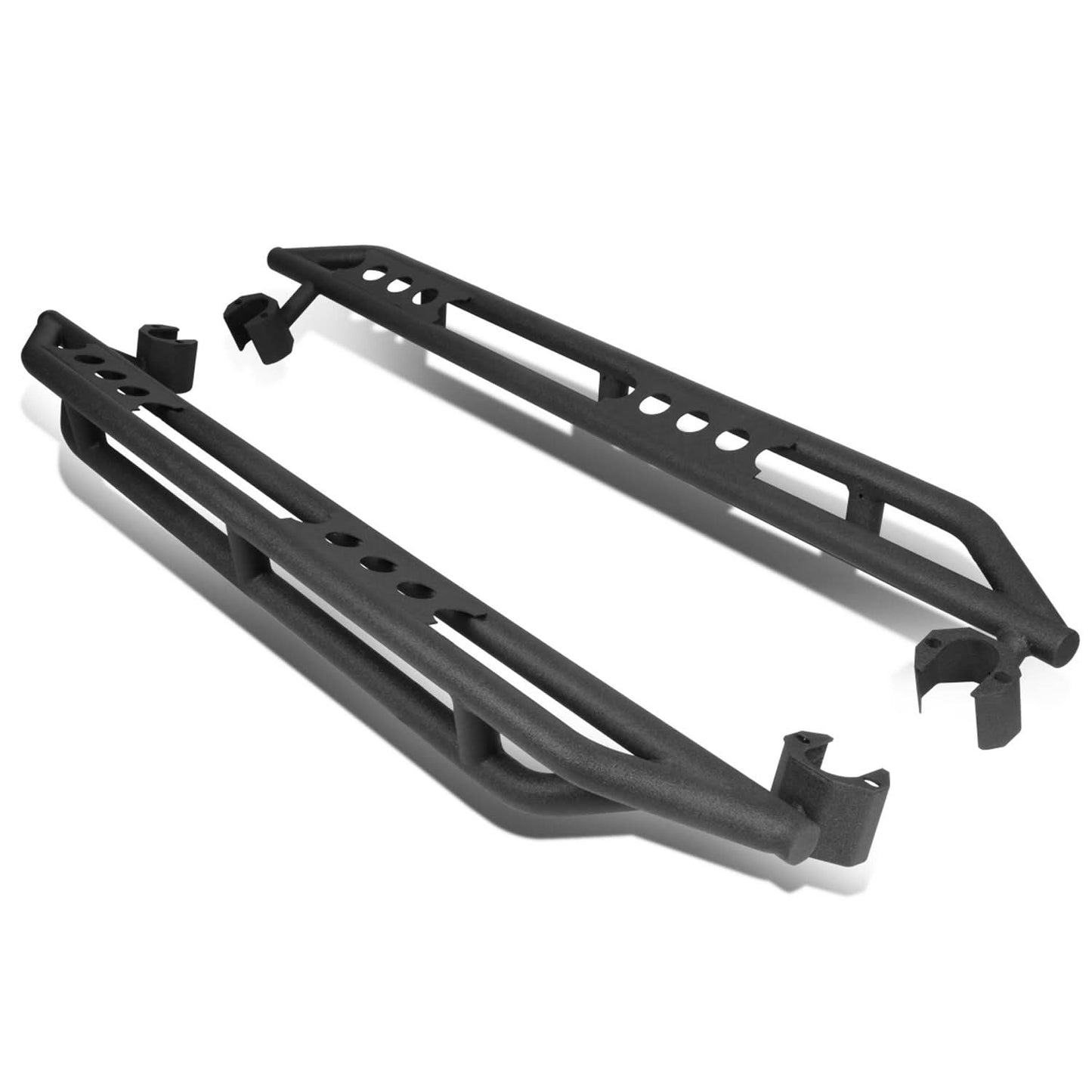 2007-2016 Jeep Wrangler JK 4DR Power Coated Black Nerf Bars