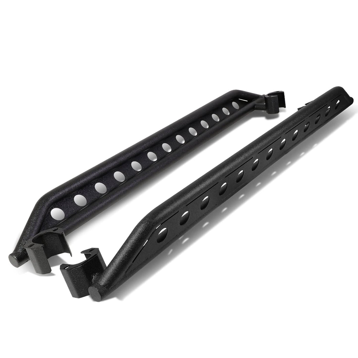 2007-2016 Jeep Wrangler Rock Crawler Nerf Bars 4 Door 7" Black