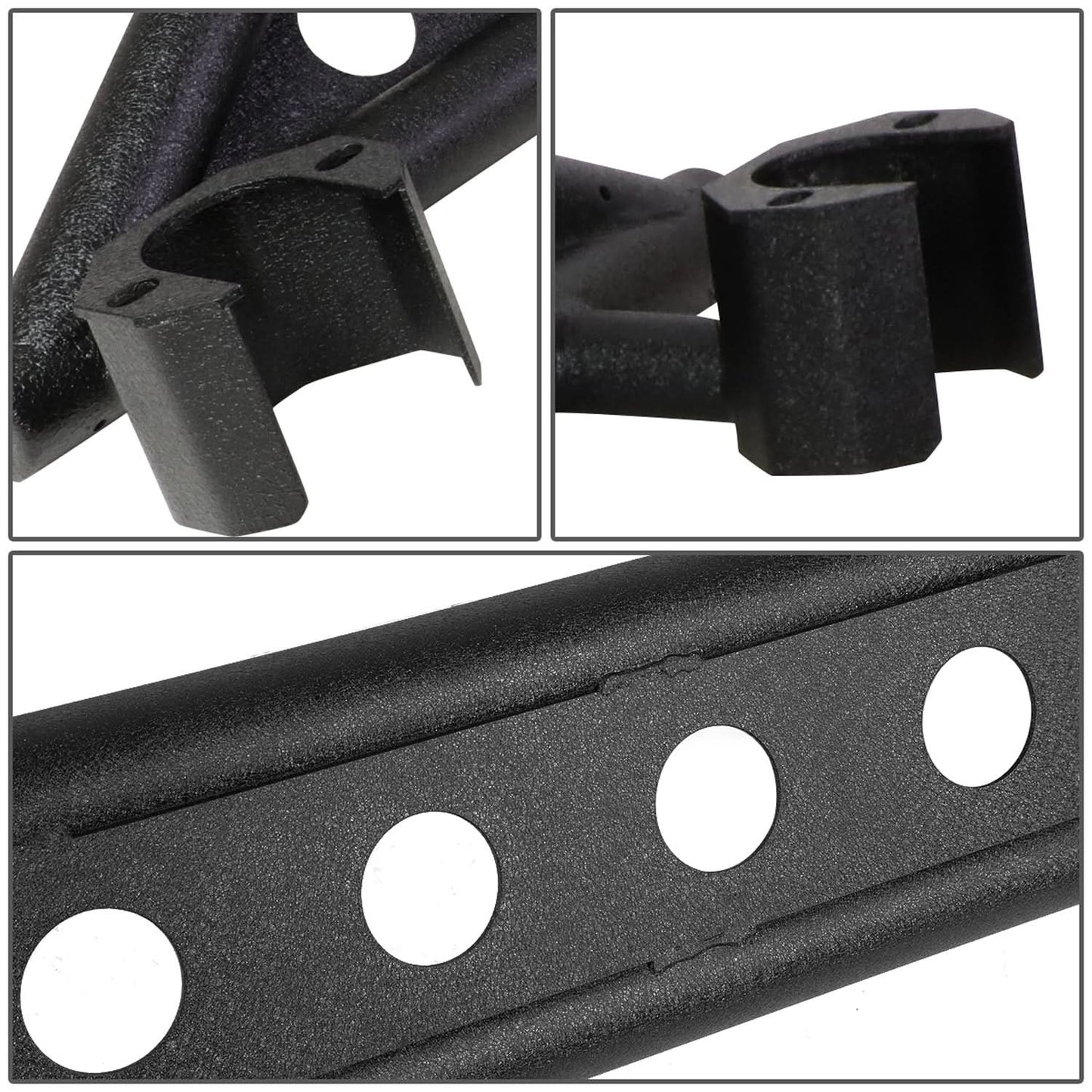 2007-2016 Jeep Wrangler Rock Crawler Nerf Bars 4 Door 7" Black