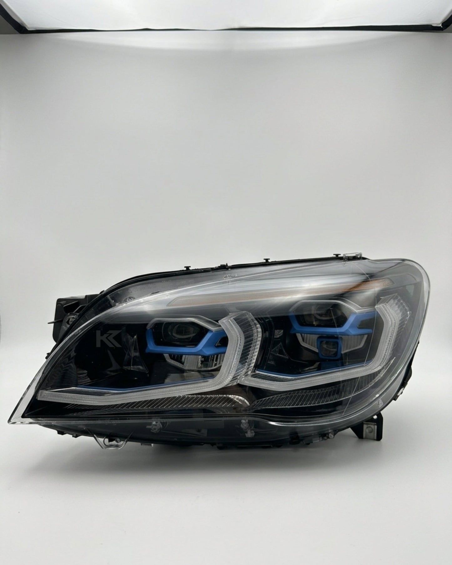 BMW 7 Series F02 G12 Style LED Headlight Assembly with Dual-Color DRL (Yellow / White) 2013 - 2015 (Replaces 63117228423)