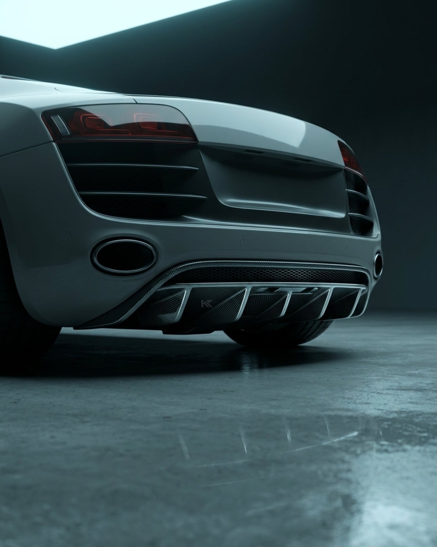 2010–2015 Audi R8 V8 / V10 Coupe Type 42 Rear Bumper Diffuser – Carbon Fiber