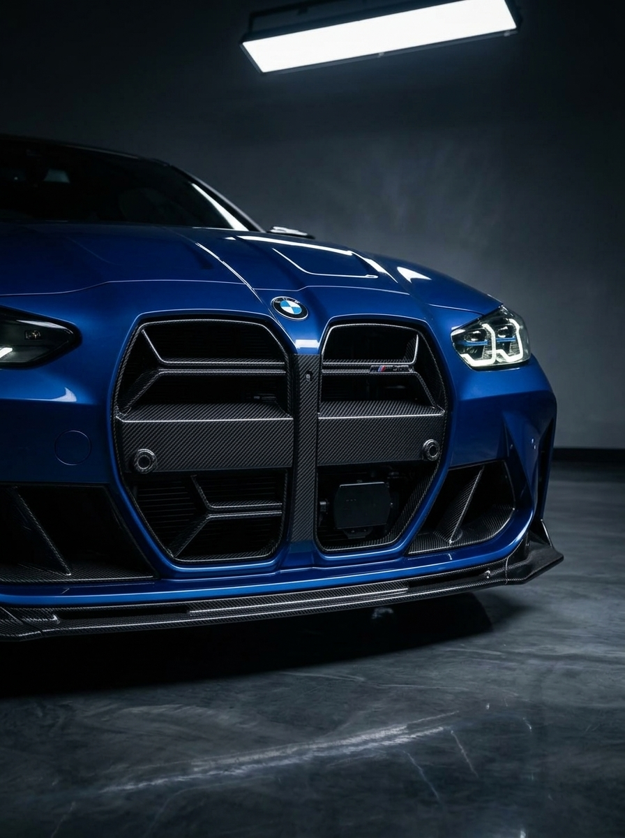 BMW 3 Series M3 G80 M4 G82 CSL Style Carbon Fiber Front Grille (2021 - 2023)