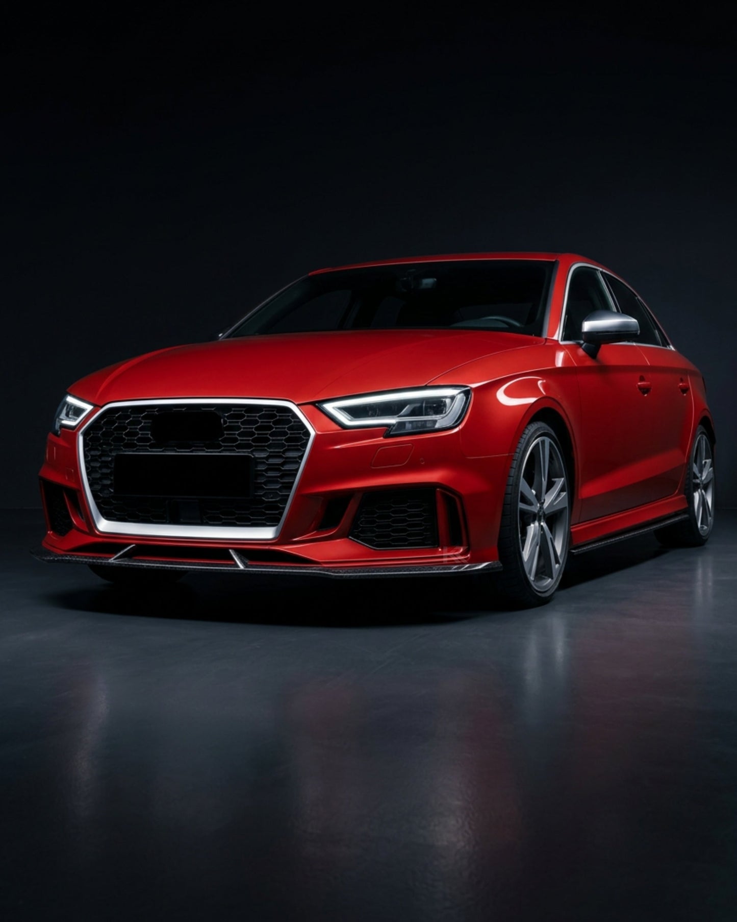 2017–2019 Audi RS3 8V Sedan Front Bumper Lip – Forged Carbon Fiber