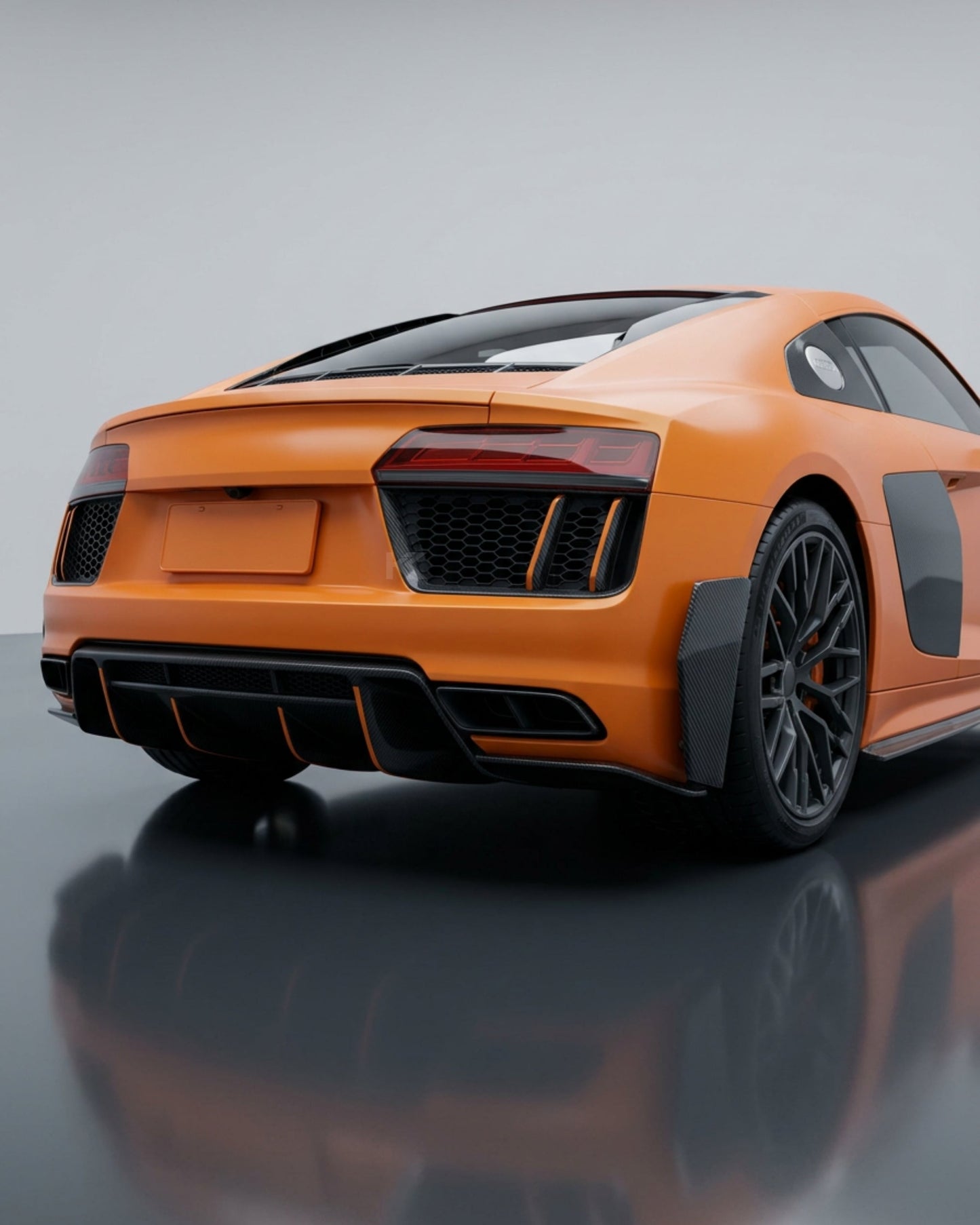 2016–2019 Audi R8 V10 / V10 Plus Coupe 4S Gen 2 Rear Bumper Blades – Carbon Fiber