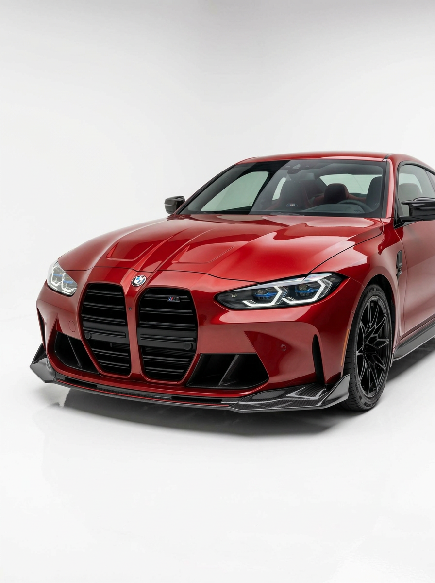 BMW 3 Series M3 M4 G80 G82 V Style Carbon Fiber Front Lip (2019 +)