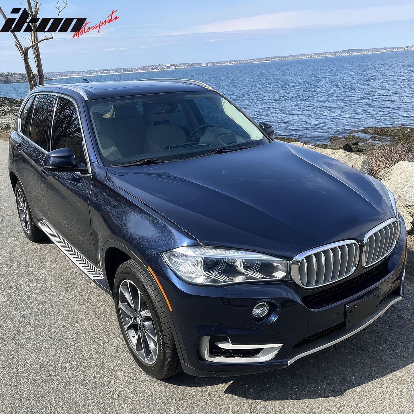 2014-2018 BMW X5 F15 OEM Style Silver Black Running Boards Aluminium