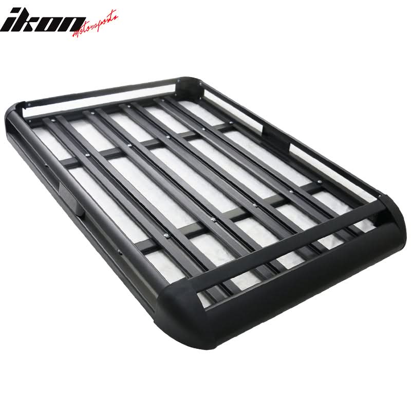 Universal Black Roof Rack Luggage Carrier W/ Cross Bar Aluminum