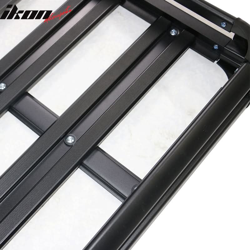 Universal Black Roof Rack Luggage Carrier W/ Cross Bar Aluminum