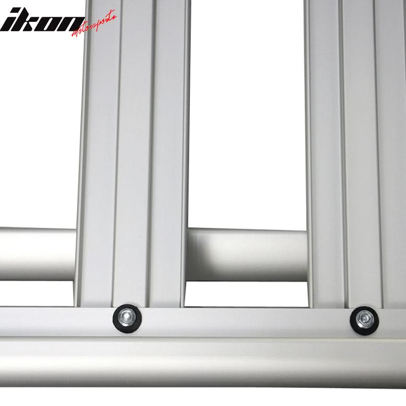 Universal Silver Roof Rack Luggage Carrier W/ Cross Bar Aluminum