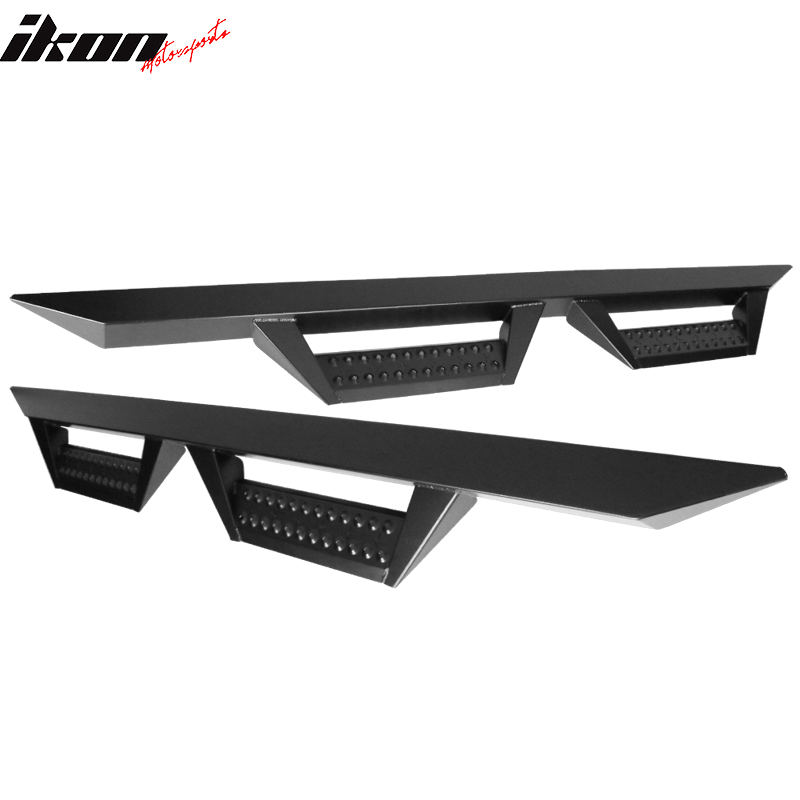 2007-2018 Chevy Silverado Extended Cab BZ Style Black Running Boards