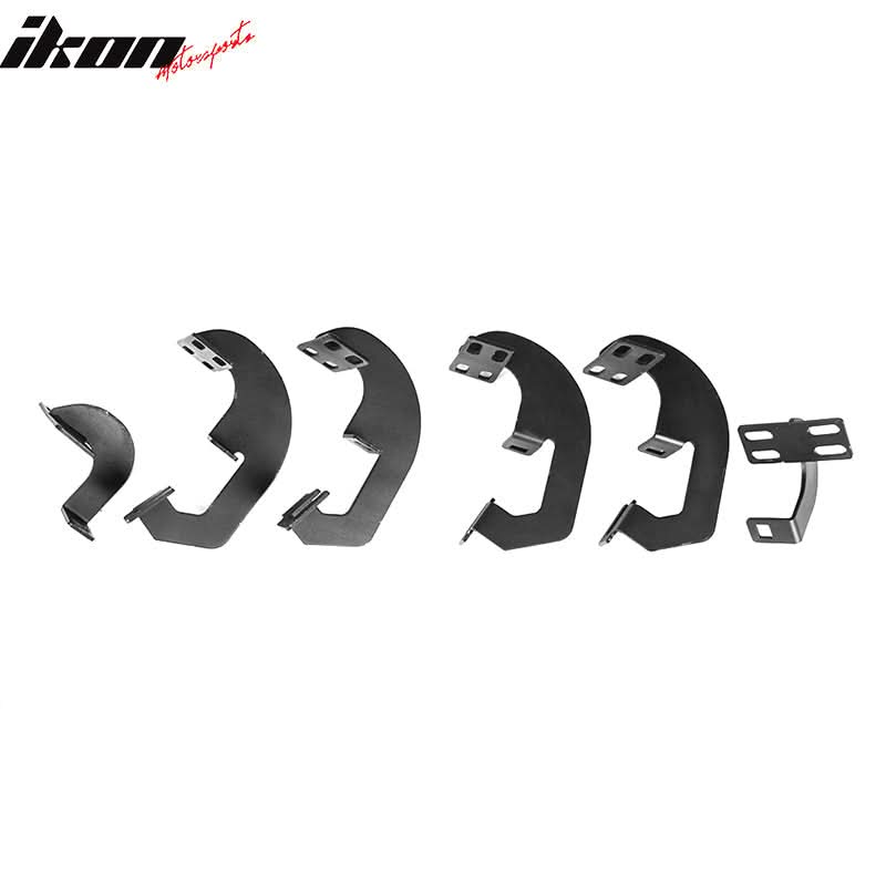 2007-2018 Chevy Silverado Sierra IKON V1 Silver Running Board Steel