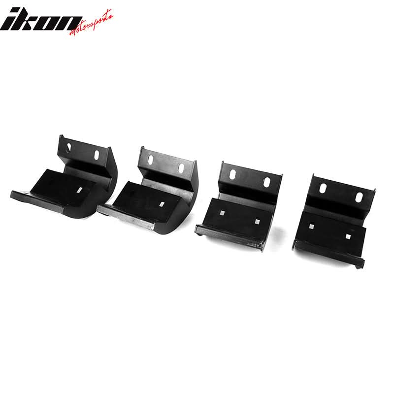 2009-2014 Ford F-150 Crew Cab IKON V1 Black Running Boards Solid Steel
