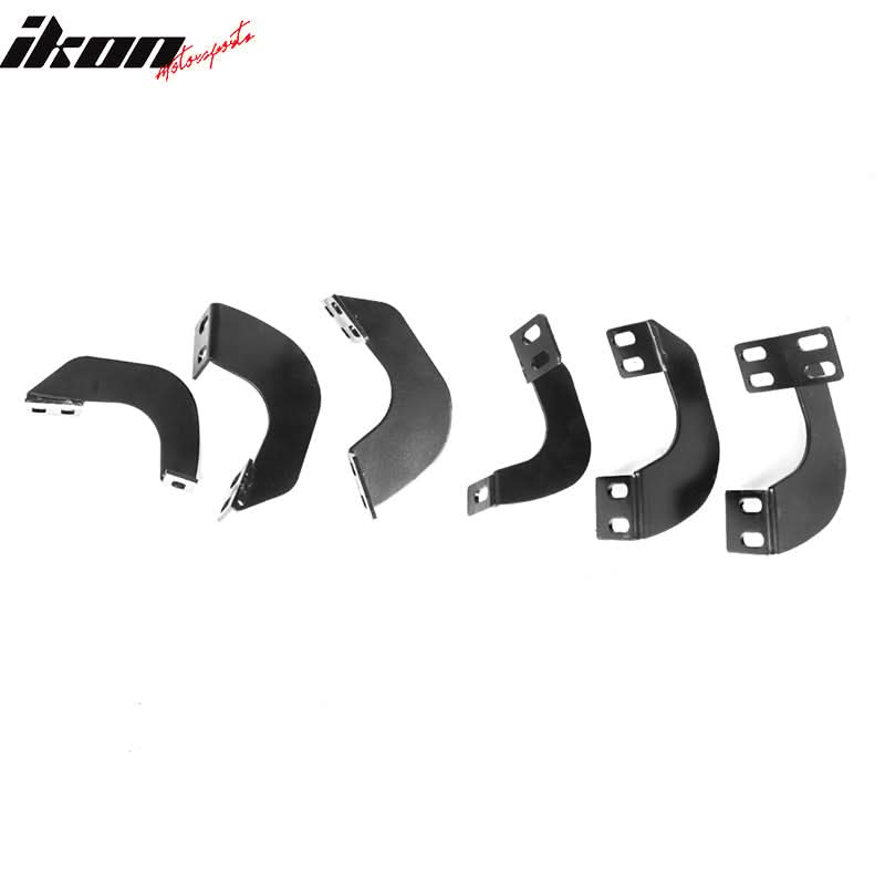 2005-2022 Toyota Tacoma Double Cab IKON V2 Black Running Boards Steel