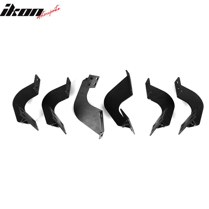 2007-2021 Toyota Tundra Crew Max IKON V2 Black Running Boards Steel
