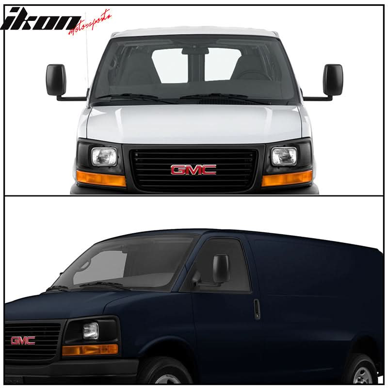 2003-2017Â Chevy Express GMC Savana Side View Tow Mirrors Textured
